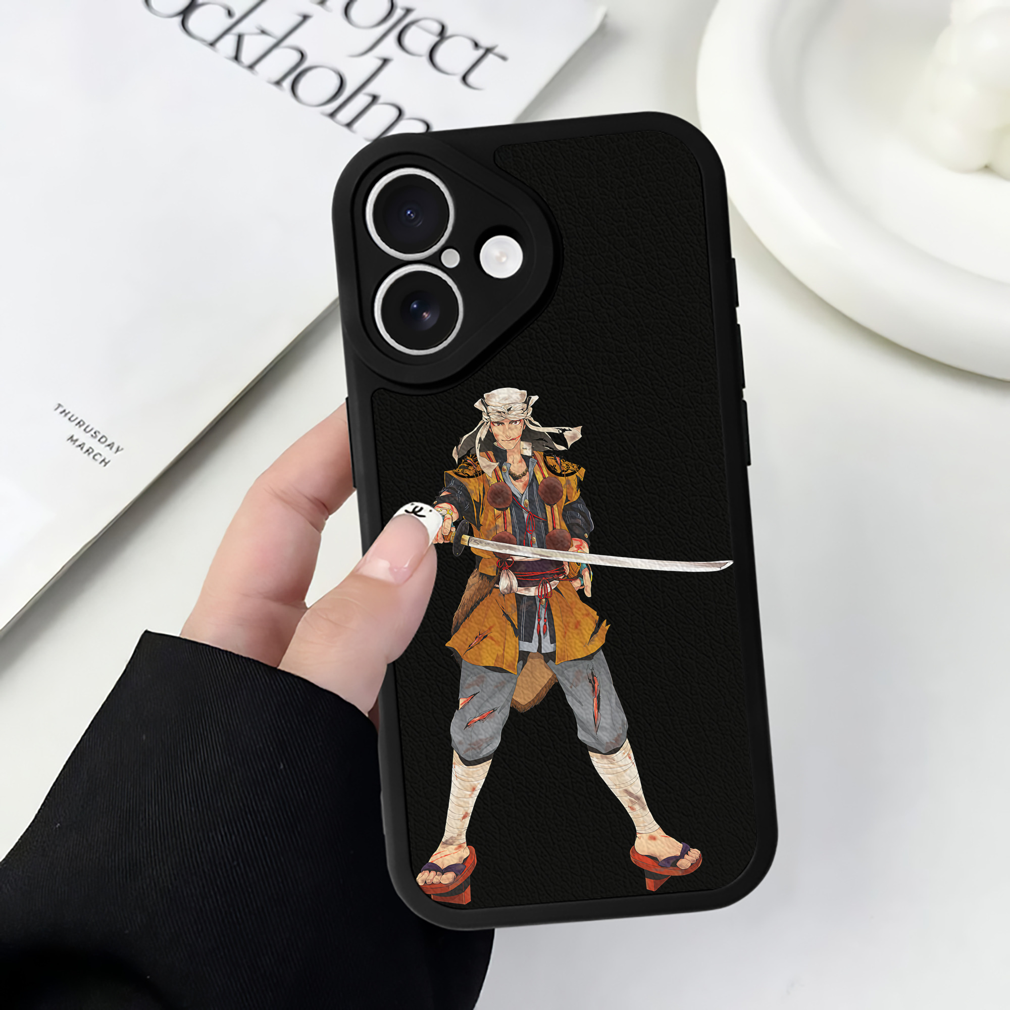 （画像用） 刀剣乱舞 Touken Ranbu 【iPhone 16シリーズ対応】シリコンスマホケース（レザー調） 材質：シリコン